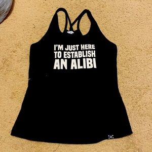 Black CVG keyhole back tank top